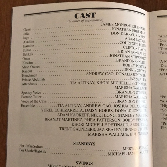 Aladdin PRIDE PLAYBILL - Picture 5 of 6